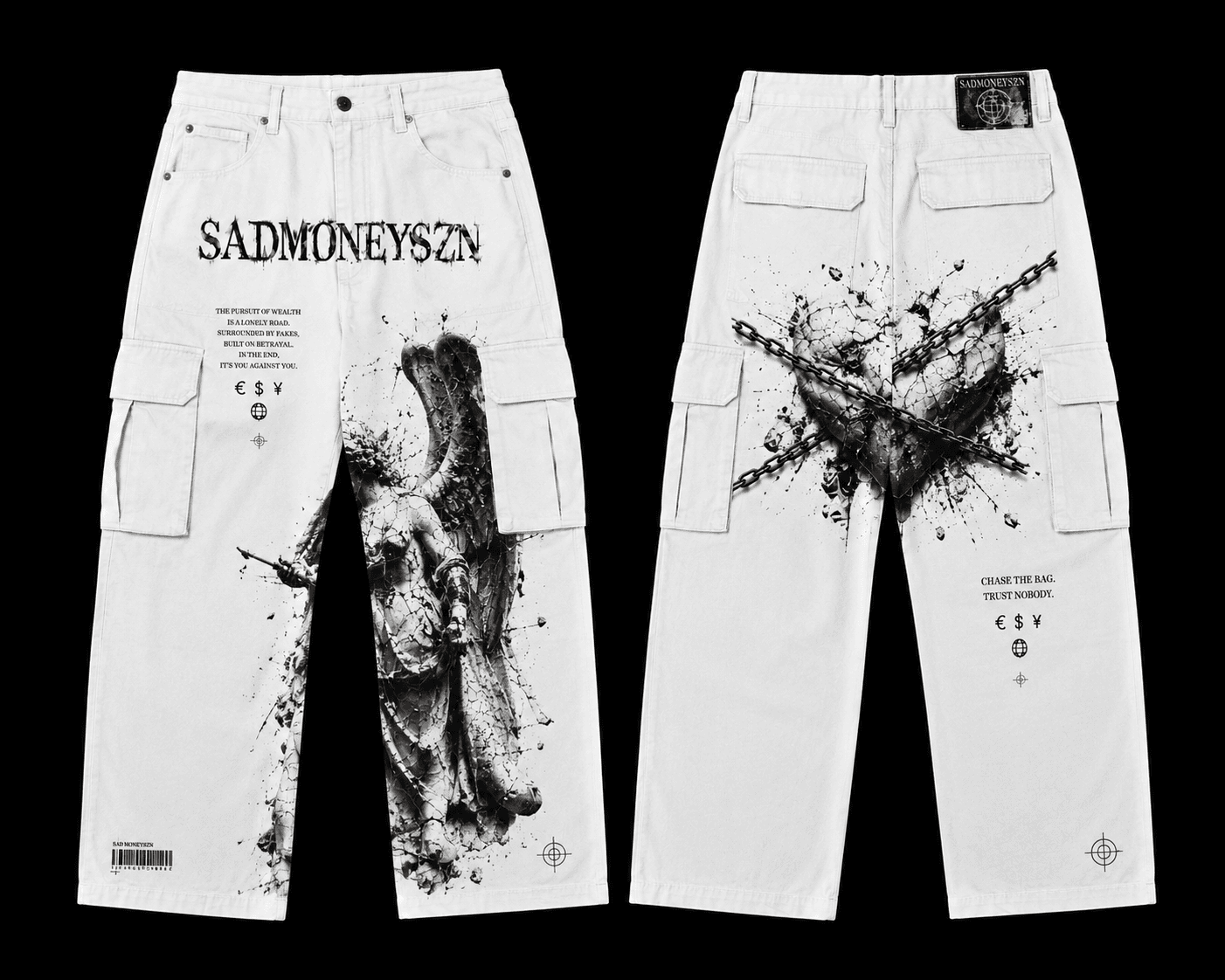 FALLEN ANGEL CARGO PANTS — BONE — view 1